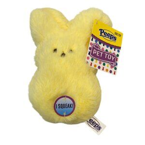 PEEPS Yellow Plush 6" Dog Toy Squeak